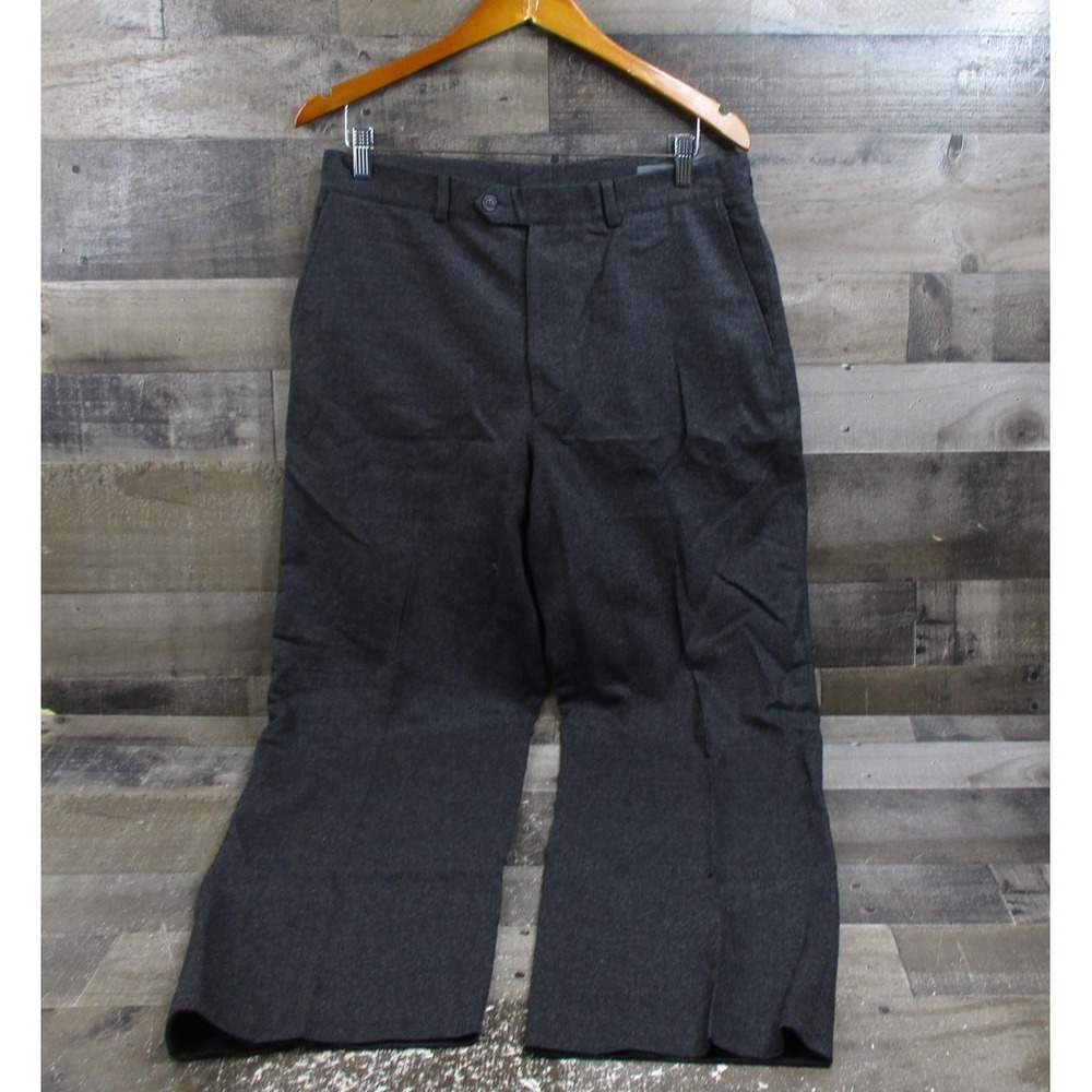 John Varvatos Pants Mens EU 50 Charcoal Gray Wool Dress Trousers Made in Italy